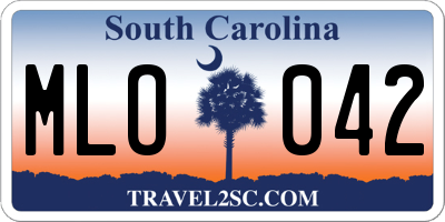 SC license plate MLO042