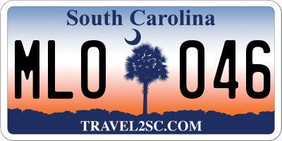 SC license plate MLO046