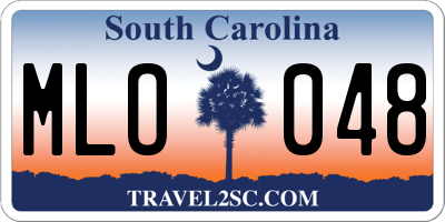 SC license plate MLO048