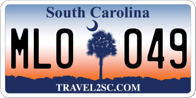 SC license plate MLO049