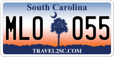 SC license plate MLO055