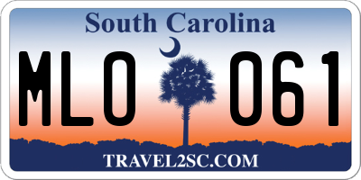 SC license plate MLO061