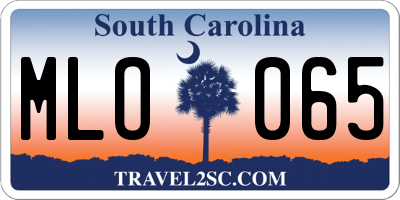 SC license plate MLO065