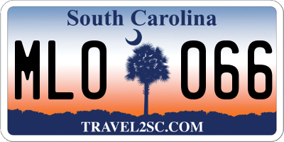 SC license plate MLO066