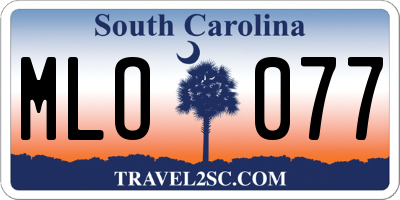 SC license plate MLO077