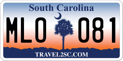 SC license plate MLO081