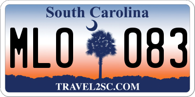 SC license plate MLO083
