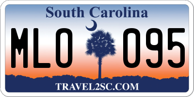 SC license plate MLO095