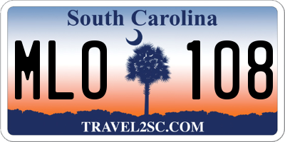 SC license plate MLO108