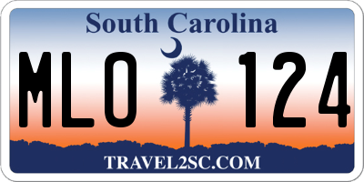 SC license plate MLO124