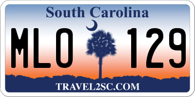 SC license plate MLO129