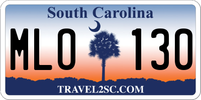 SC license plate MLO130