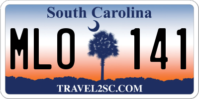 SC license plate MLO141