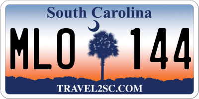 SC license plate MLO144