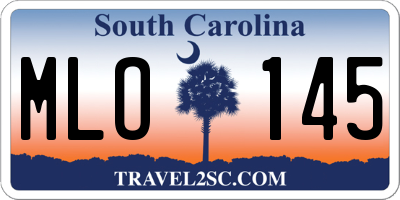 SC license plate MLO145