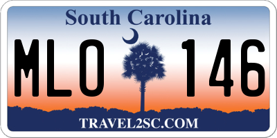 SC license plate MLO146