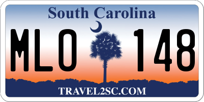 SC license plate MLO148