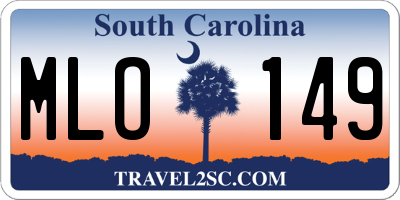 SC license plate MLO149