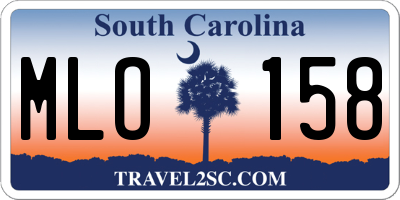 SC license plate MLO158