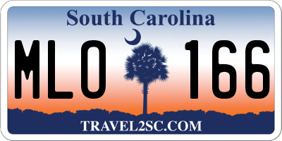 SC license plate MLO166