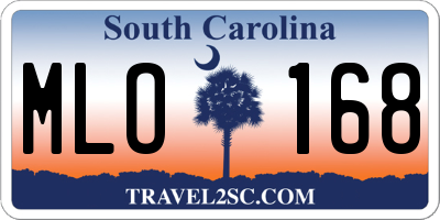 SC license plate MLO168