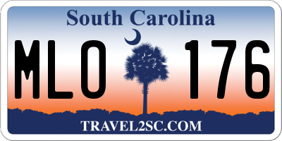 SC license plate MLO176