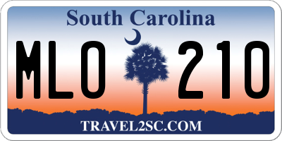 SC license plate MLO210