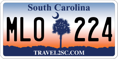 SC license plate MLO224