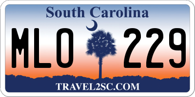 SC license plate MLO229