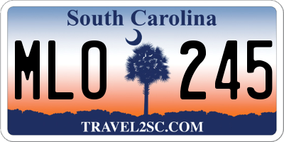 SC license plate MLO245