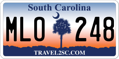 SC license plate MLO248