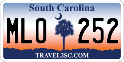 SC license plate MLO252