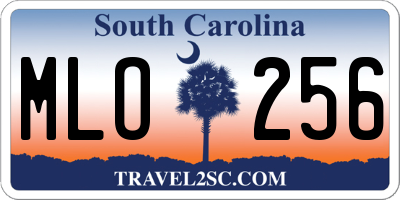 SC license plate MLO256