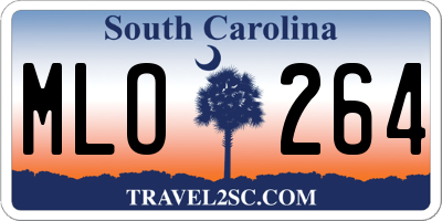 SC license plate MLO264