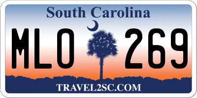SC license plate MLO269