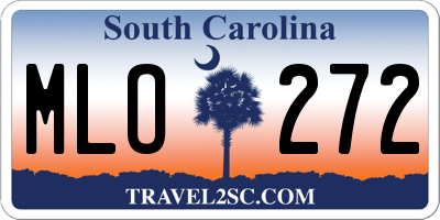 SC license plate MLO272
