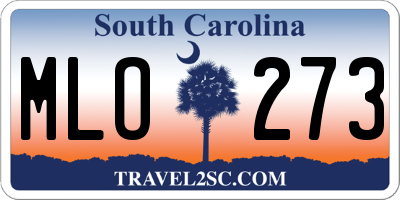SC license plate MLO273