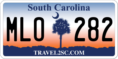SC license plate MLO282