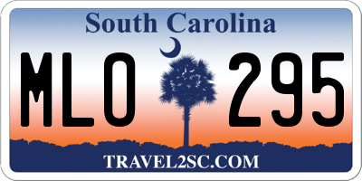 SC license plate MLO295