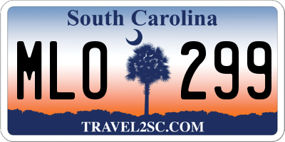 SC license plate MLO299