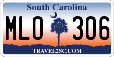 SC license plate MLO306