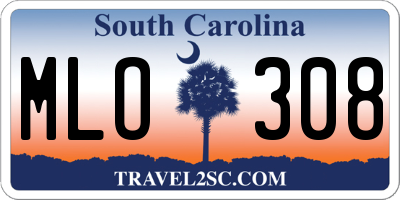 SC license plate MLO308