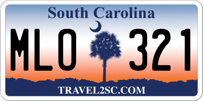 SC license plate MLO321