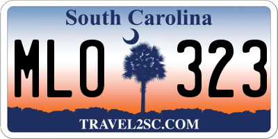 SC license plate MLO323