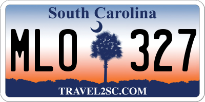 SC license plate MLO327