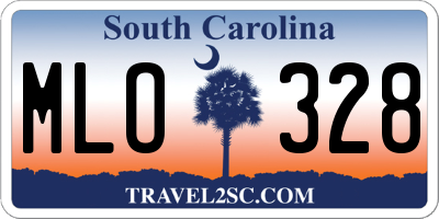 SC license plate MLO328