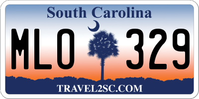 SC license plate MLO329