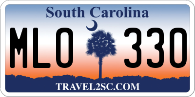 SC license plate MLO330