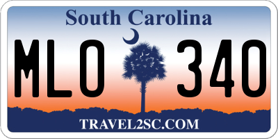 SC license plate MLO340