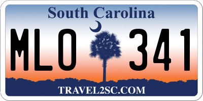 SC license plate MLO341